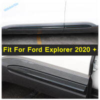 Laus รถ Body Molding ประตูด้านข้าง Garnish Strip สำหรับ Ford Explorer 2020-2022คาร์บอนไฟเบอร์ภายนอก Refit Kit