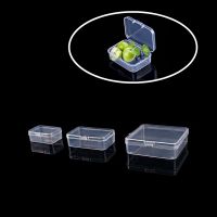 1pc Mini Transparent Plastic Small Box Beads Makeup Transparent Storage Box Gift Box Jewelry Earplugs Storage Box Container