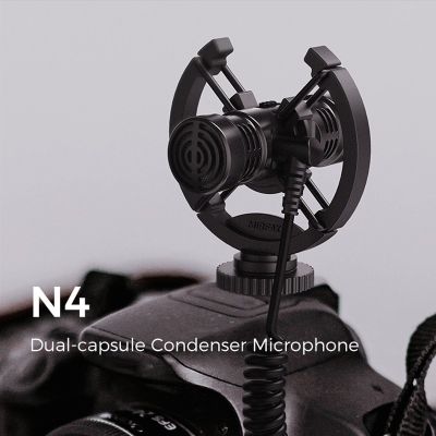 MOZA MIRFAK รุ่น N4 ไมค์ติดหัวกล้อง รับเสียงได้ 2 ทิศทาง