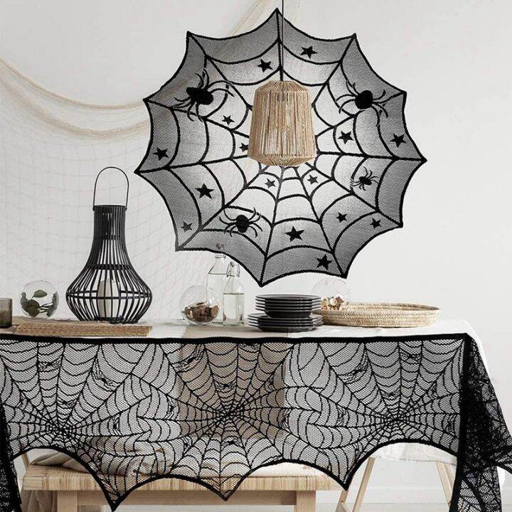 4-pcs-black-spider-halloween-lace-tablecloth-halloween-home-decorations-dinner-parties-and-scary-movie-nights