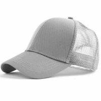 ใหม่ ~~ ใหม่ผู้หญิงผมหางม้าหมวกเบสบอลแบบ Snapback ฤดูร้อนกลางแจ้งดวงอาทิตย์ตาข่ายกีฬาหมวกสีขาวสีเทาสีชมพูสีดำ