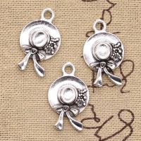 【CC】❅  10pcs Charms Ms. Cap Hat 16x25mm Antique Pendant Tibetan Color Jewelry