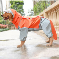 Raincoat For Dogs Reflective Waterproof Clothes High Neck Hooded Jumpsuit York Overalls For Dogs Rain Cloak Lador Corgi