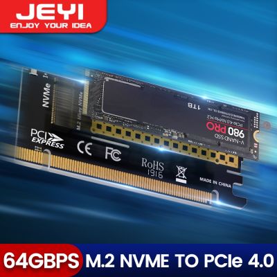 JEYI M.2 NVME สำหรับ PCIe อะแดปเตอร์4.0X16 M.2 SSD NVMe ไปยังการ์ดขยาย4.0 PCI รองรับ2280/60/42/ 30โซลิดสเตทไดรฟ์