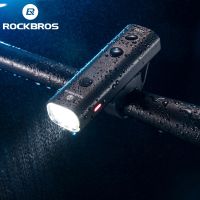 ROCKBROSไฟจักรยานกันฝนไฟLEDชาร์จUSBได้2000MAh MTBชุดไฟหน้ารถจักรยานไฟหน้าอลูมิเนียมUltralightไฟฉายจักรยาน