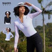 SG Summer Women UV-proof Ice Silk Tops Sunscreen Golf T-shirts Long Sleeve Cooling Shirt Ladies V-neck Sports Jersey S-XL