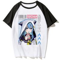 Hololive Tee เสื้อผู้หญิงลายกราฟฟิกมังงะการ์ตูนอนิเมะ