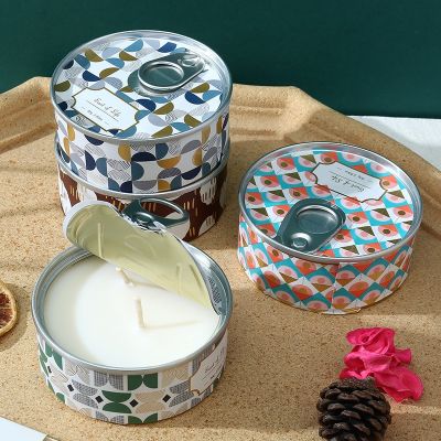 【JH】 Can Soy Wax Scented Candle Wedding Bedroom Smoke-free Decoration