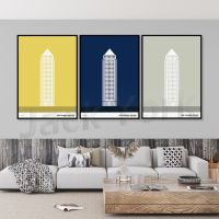 Canary Barf London Print | โปสเตอร์ลอนดอน | ภาพประกอบลอนดอน | พิมพ์สถาปัตยกรรมลอนดอน | Skyline ลอนดอน | หนึ่งตารางแคนาดา