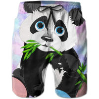 Man Board Shorts Swimtrunks Hanging Panda Water Resistant Exercise Beach Summer Outfit Pants