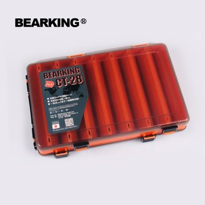 Bearking 27cmx17cmx5cm professional fishing lure tackle box Compartments Double Sided Fishing Lure Bait Hooks Tackle