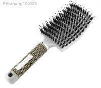 Brushy Anti Klit Haarborstel Hairbrush Women Female Hair Scalp Hairbrush For Salon Detangle Comb Wet Hair Massage Bristle Nylon