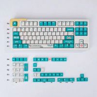 PBT 130 Keycap โปรไฟล์เชอร์รี่ย้อมสี-ไฟล์ย่อยพวงกุญแจอนิเมะส่วนบุคคลสำหรับคีย์บอร์ดแบบกลไกสวิตช์ MX เชอร์รี่