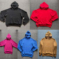 2ผ้า5สีทึบ Season 6 hoodie เสื้อกันหนาวผู้ชายผู้หญิงและ West hooded pullover Plus กำมะหยี่ขนแกะถนนสวมเสื้อ