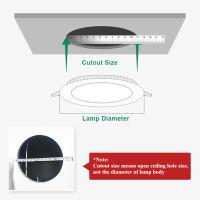 Ultra thin LED Downlight 3W 4W 6W 9W 12W 15W 18W 24W LED Ceiling Recessed Grid Down Lamp Slim Round Square Panel Light AC85-265V