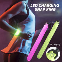 LED Armband สายรัดข้อมือ USB ชาร์จสายรัดข้อมือ Slap สร้อยข้อมือเรืองแสงสำหรับกีฬากลางแจ้งวิ่งกลางคืนการป้องกันความปลอดภัย-jjjvjvjyvuyvksbjd