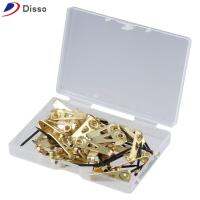 DISSO 25 Pcs 30ปอนด์ ที่แขวนภาพ กับเล็บ ทองสีทอง เล็บสำหรับเล็บ ทนทานสำหรับงานหนัก ตะขอแขวนภาพ โฮมออฟฟิศออฟฟิศ