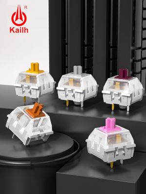 Kailh สวิตช์จับความเร็วแบบ DIY สวิตช์คีย์บอร์ดแบบกลไก MX RGB SMD 3Pin สัมผัสแบบเส้นตรง Clicky เงินทองแดงสีชมพูทอง