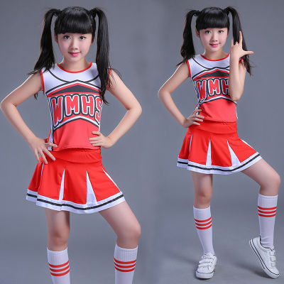 Childrens Performance Cheerleading Dancing Costuems Jazz Street Dance Wear Uniforms School Sport Gymnastics Clothes