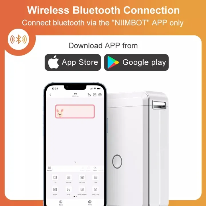 niimbot-d110เครื่องพิมพ์ฉลากไร้สายเครื่องพิมพ์ฉลากเทปฉลากเครื่องพิมพ์รวมแม่แบบมากมายสำหรับโทรศัพท์สำนักงานบ้าน