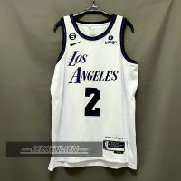 【High Quality】Mens 2022-23 New Original NBA Los Angeles Lakers #2 Jarred Vanderbilt Jersey City Edition White Swingman Heat-pressed