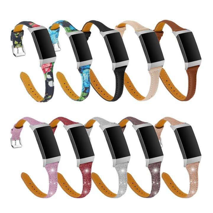 สายหนังพิมพ์ลายสำหรับ-fitbit-charge-4-3วงรูปตัว-t-สำหรับผู้หญิงผู้ชายสายนาฬิกาสำหรับ-fitbit-charge-5-2-3สร้อยข้อมือ-correa