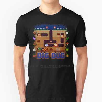 Dug Dig T Shirt Cotton 6Xl Likelikes Retrogaming Digdug 8Bit 8 Bit Gamer Pixels Pixelart 80S