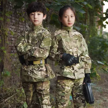 Army Dress for Boys and Girls Set of 3 with Lightweight Pants Shirt   Raj Costumes
