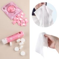 ♗✆ 50Pcs Portable Napkin Outdoor Moistened Tissues Pure Cotton Compressed Travel Face Towel Disposable Water Wet Wipe Washcloth