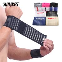 ☂▤ AOLIKES 1PCS Elastic Sport Bandage Wristband hand Gym Support wrist brace Wrap Tennis Cotton Weat band Fitness Powerlifting