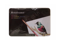 (KTS)สีไม้ Renaissance เกรดอาร์สติส 48สี กล่องเหล็ก