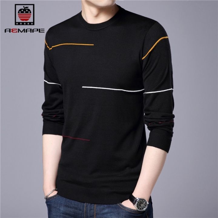 codtheresa-finger-autumn-youth-mens-long-sleeve-line-pattern-round-neck-sweater-casual-comfort-male-sweater