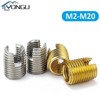 ▫✷✼ M2-M20 Metal Threaded Insert Self Tapping Screw Bushing Slotted Type Thread Repair Inset