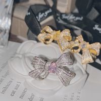 [COD] Versa super fairy bowknot ring female plated niche personality exaggerated design high-end index finger