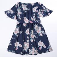 【YF】 Family Dress Mother and Daughter Matching Girls Off Shoulder Floral Outfits Clothes Dresses Casual