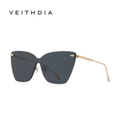 VEITHDIA แว่นกันแดดแฟชั่นใหม่ที่มีรูปทรงผีเสื้อและแว่นกันแดดที่ช่วยป้องกันแสง UV ที่มีสีสันสดใสสำหรับแว่นตากันแดดของผู้หญิง JS8524