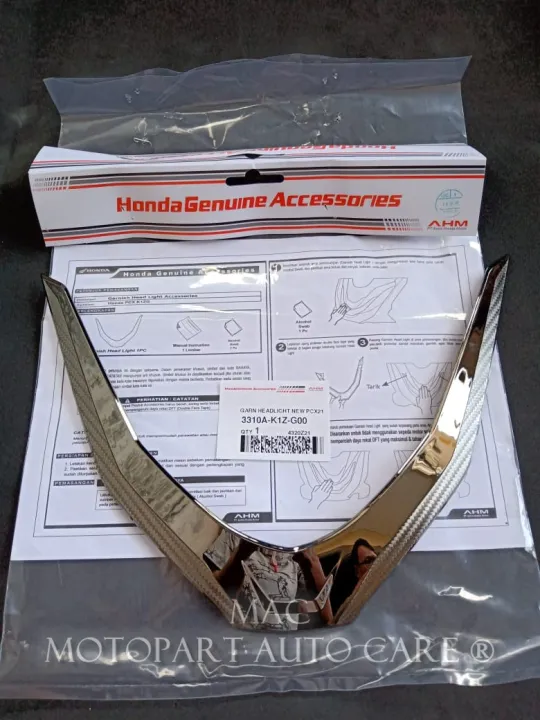 Garnish Headlight Lampu Depan PCX 160 Chrome Ori AHM 3310AK1ZG00 Lazada Indonesia