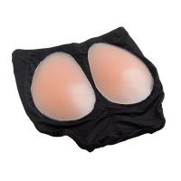 2X Buttocks Women Silicone Pad Padded Panties False Butt Lift Removable Hip Butt Enhancer Fake Ass Black XL