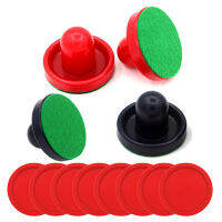 76mm 1set Air Hockey Accessories Batter Hockey Table Accessories Push Handle With Fleece Red And Black Set Entertainment Tool