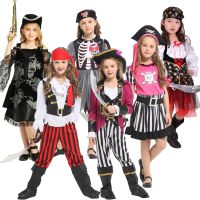 Disney Kids Pirate Halloween ชุดกัปตันสาว Pirates Of The Caribbean เครื่องแต่งกาย Fantasia Infantil เด็กคอสเพลย์เสื้อผ้า