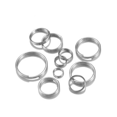 5 6 7 8 10 12mm Metal Double Loop Split Jump Ring Open Jump Rings Silver Plated 200pcs