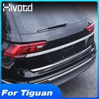 Hivotd For VW Volkswagen Tiguan 2020-2017 Stainless Rear Door Trim Trunk Tail Gate Cover Strip Exterior Moldings Essories