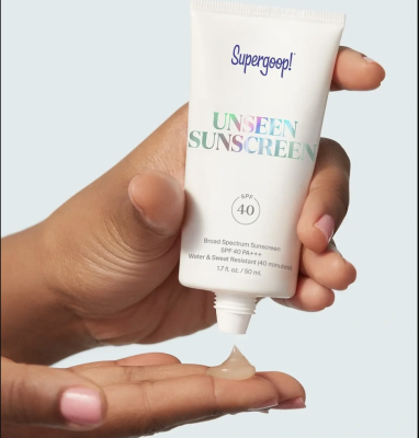 50Ml Supergoop SPF40 Face Primer ครีมกันแดด Unseen Sunscreen Broad Spectrum Glowscreen Sunscreen Face Body Base Foundation