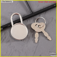 [The Bakerry] 1ชุด Mini round Shape padlock สีเพชรฮาร์ดแวร์ล็อคด้วยกุญแจสำหรับกระเป๋าเดินทางงานแต่งงานกล่องไดอารี่ Book กระเป๋าเดินทาง