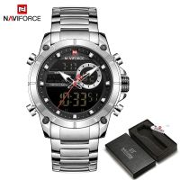 [COD]NAVIFORCE Men Sport Fashion Nice Digital Quartz Steel Waterproof Dual Display Date Wrist Watch