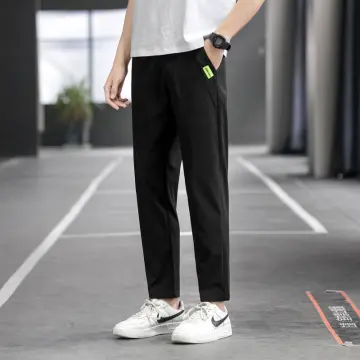 Men Regular Fit Lycra Blend Trousers(Black) - Men's Fashion