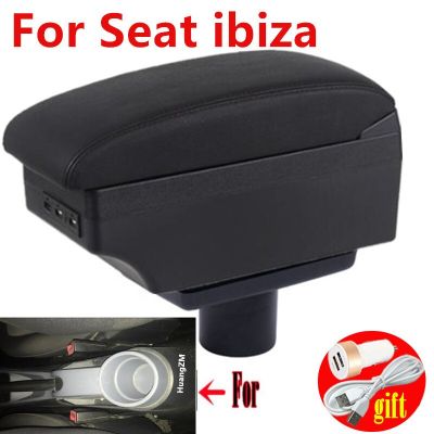 สำหรับที่นั่งที่วางแขน Ibiza สำหรับ6J Ibiza Ibiza 6L กล่องเก็บของตรงกลางที่วางแขนการตกแต่งภายใน USB การที่ชาร์จไฟบนรถยนต์อุปกรณ์เสริม