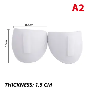 2 Pairs Thickness 1cm / 0.39inch Shoulder Pads Set Polyester Pad For Women  Men Teens Sewing Accessories Clothes Set-in Shoulder Pads (2 Black + 2 Whi
