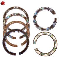 ；。‘【 2Pcs Classic Guitar Rosette Wooden/Shell Inlay Circle Sound Hole Rosette Inlay Decal Sticker，Acoustic Guitars Guitarra Parts