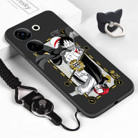 GGK เคสสำหรับ Tecno Camon 20 Tecno Camon 20 Pro Itel แหวนใส่นิ้ว S23อนิเมะลูฟี่ Ace Zoro เคสโทรศัพท์ดีไซน์ซิลิโคนกันกระแทกโทรศัพท์ป้องกัน TPU